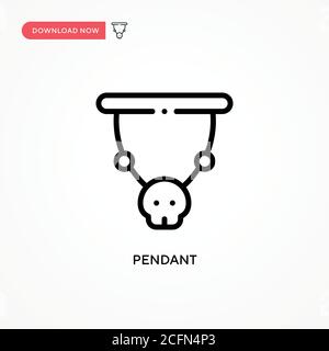 Pendant vector icon. Modern, simple flat vector illustration for web site or mobile app Stock Vector