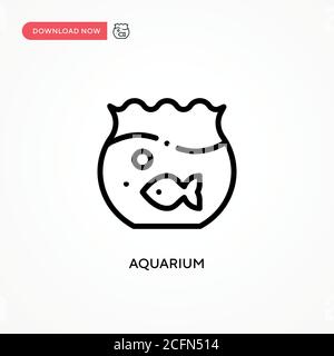 Aquarium vector icon. Modern, simple flat vector illustration for web site or mobile app Stock Vector