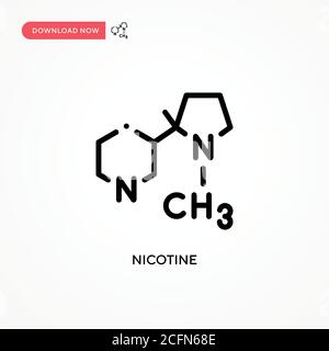Nicotine vector icon. Modern, simple flat vector illustration for web site or mobile app Stock Vector