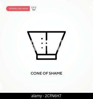 Cone of shame Simple vector icon. Illustration symbol design template ...