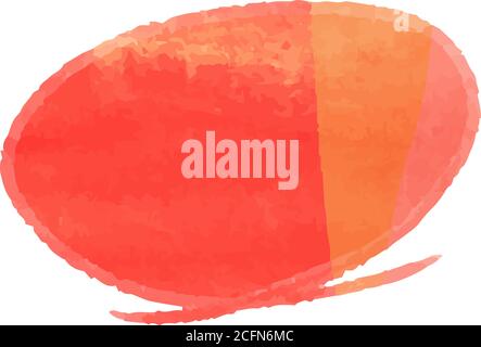 This is a illustration of Horizontal circular frame with warm watercolor texture Stock Vector