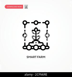 Smart farm vector icon. Modern, simple flat vector illustration for web site or mobile app Stock Vector
