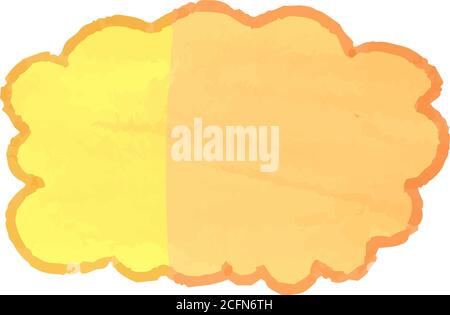 This is a illustration of Horizontal circular frame with warm watercolor texture Stock Vector