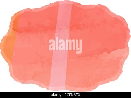 This is a illustration of Horizontal circular frame with warm watercolor texture Stock Vector