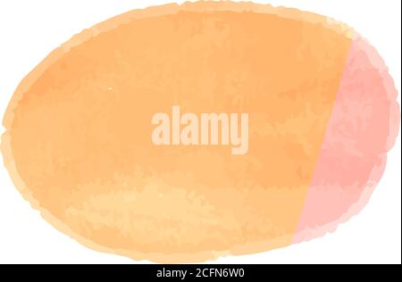 This is a illustration of Horizontal circular frame with warm watercolor texture Stock Vector