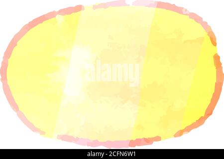 This is a illustration of Horizontal circular frame with warm watercolor texture Stock Vector