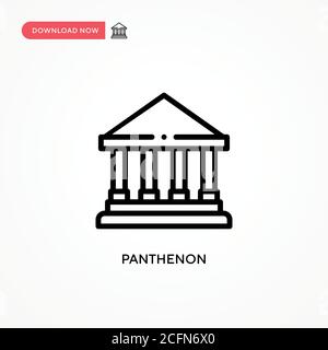Panthenon vector icon. Modern, simple flat vector illustration for web site or mobile app Stock Vector