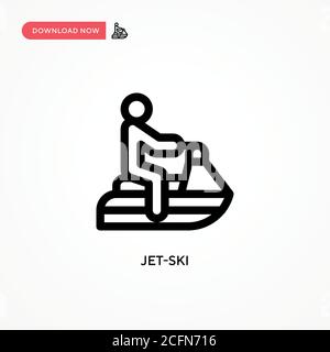 Jet-ski vector icon. Modern, simple flat vector illustration for web site or mobile app Stock Vector