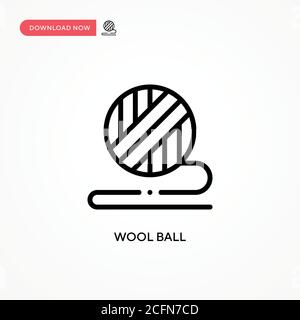 Wool ball vector icon. Modern, simple flat vector illustration for web site or mobile app Stock Vector