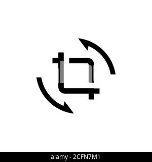 Crop icon. Vector on isolated white background. EPS 10 Stock Vector