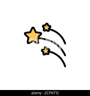 Christmas star flat icon. New Year concept. Vector on isolated white background. EPS 10 Stock Vector
