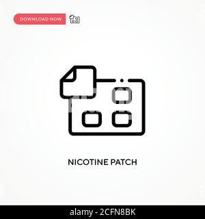 Nicotine patch vector icon. Modern, simple flat vector illustration for web site or mobile app Stock Vector