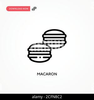 Macaron vector icon. Modern, simple flat vector illustration for web site or mobile app Stock Vector