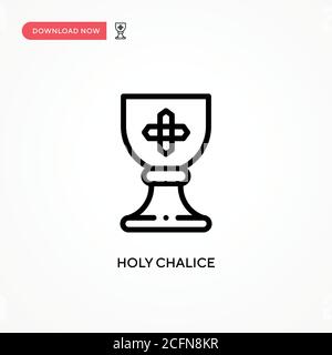 Holy chalice vector icon. Modern, simple flat vector illustration for web site or mobile app Stock Vector