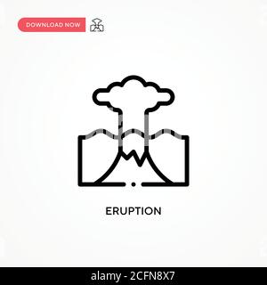 Eruption vector icon. Modern, simple flat vector illustration for web site or mobile app Stock Vector