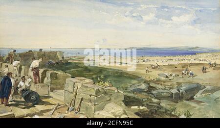 Simpson William - the New Defences Yenikale Crimea - British School - 19th  Century Stock Photo