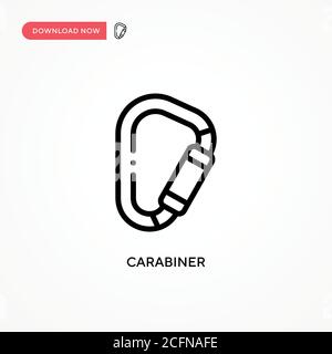 Carabiner vector icon. Modern, simple flat vector illustration for web site or mobile app Stock Vector