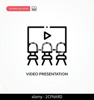 Video presentation vector icon. Modern, simple flat vector illustration for web site or mobile app Stock Vector