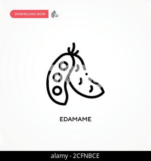 Edamame vector icon. Modern, simple flat vector illustration for web site or mobile app Stock Vector