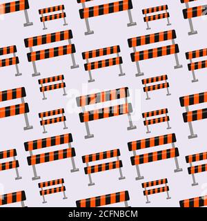 warning sign board seamless pattern vector illustration background Stock Vector