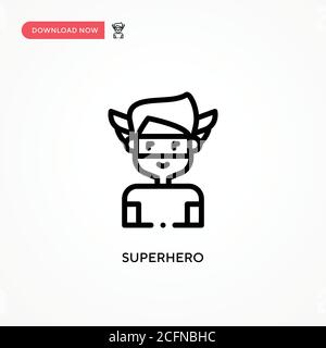 Superhero vector icon. Modern, simple flat vector illustration for web site or mobile app Stock Vector