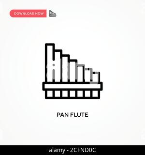 Pan flute vector icon. Modern, simple flat vector illustration for web site or mobile app Stock Vector