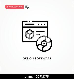 Design software vector icon. Modern, simple flat vector illustration for web site or mobile app Stock Vector