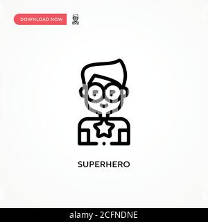 Superhero vector icon. Modern, simple flat vector illustration for web site or mobile app Stock Vector