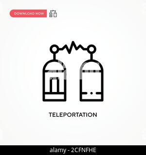Teleportation vector icon. Modern, simple flat vector illustration for web site or mobile app Stock Vector