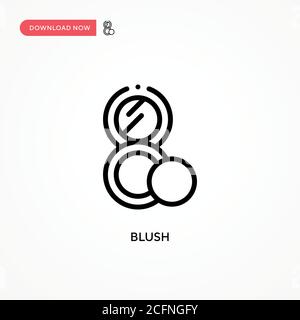 Blush vector icon. Modern, simple flat vector illustration for web site or mobile app Stock Vector