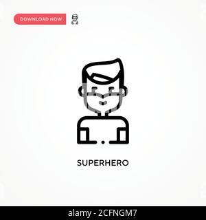 Superhero vector icon. Modern, simple flat vector illustration for web site or mobile app Stock Vector