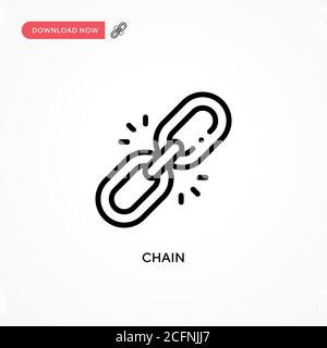 Chain vector icon. Modern, simple flat vector illustration for web site or mobile app Stock Vector