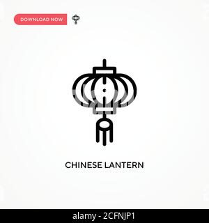Chinese lantern vector icon. Modern, simple flat vector illustration for web site or mobile app Stock Vector
