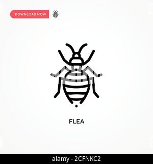 Flea vector icon. Modern, simple flat vector illustration for web site or mobile app Stock Vector