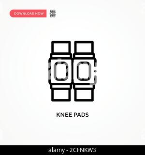 Knee pads vector icon. Modern, simple flat vector illustration for web site or mobile app Stock Vector