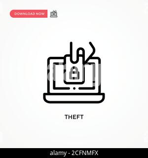 Theft vector icon. Modern, simple flat vector illustration for web site or mobile app Stock Vector