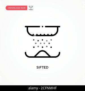 Sifted vector icon. Modern, simple flat vector illustration for web site or mobile app Stock Vector
