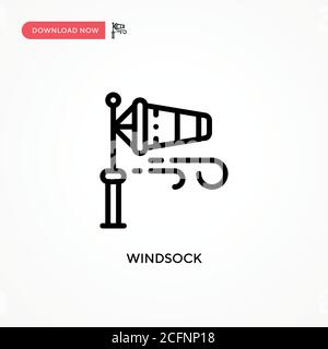 Windsock vector icon. Modern, simple flat vector illustration for web site or mobile app Stock Vector
