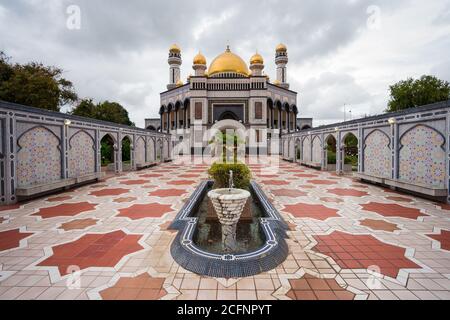 Bandar Seri Begawan / Brunei - January 16, 2019: Jame' Asr Hassanil Bolkiah Mosque Stock Photo