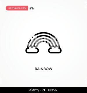 Rainbow vector icon. Modern, simple flat vector illustration for web site or mobile app Stock Vector