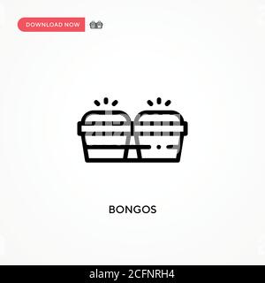 Bongos vector icon. Modern, simple flat vector illustration for web site or mobile app Stock Vector