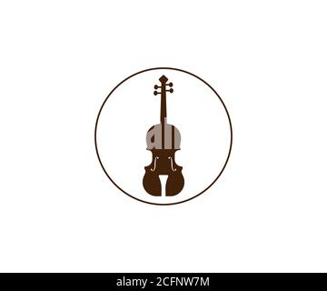 Music, string, violin icon. Vector illustration, flat design. Stock Vector