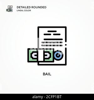 Bail vector icon. Modern vector illustration concepts. Easy to edit and customize. Stock Vector
