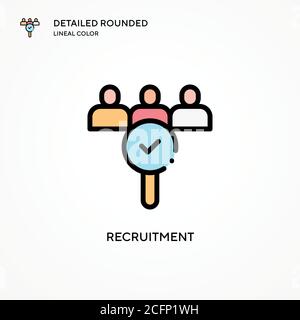 Recruitment vector icon. Modern vector illustration concepts. Easy to edit and customize. Stock Vector