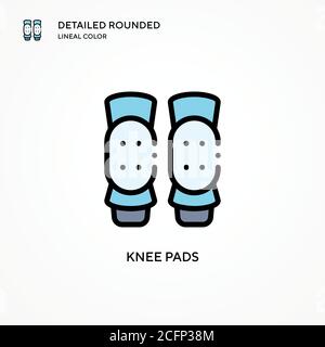 Knee pads vector icon. Modern vector illustration concepts. Easy to edit and customize. Stock Vector