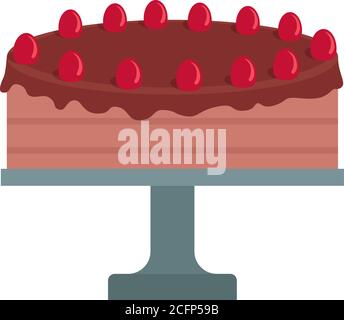 Retro style illustration of a delicious chocolate cake. Stock Vector