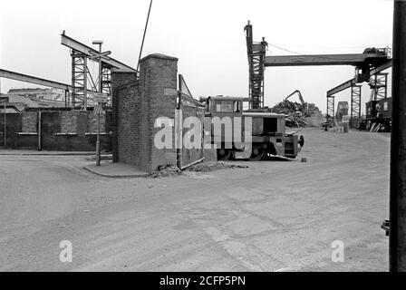 An industrial shunter stands at the entrance to the Ward Ferrous Metals ...