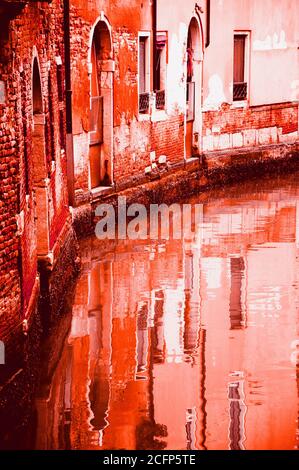 Bleeding Venice. Nightmare dream. Stock Photo
