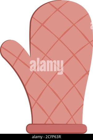 Retro style illustration of a kitchen glove. Stock Vector