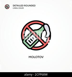 Molotov vector icon. Modern vector illustration concepts. Easy to edit and customize. Stock Vector